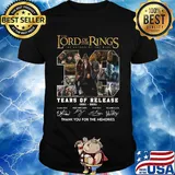 The lord of the rings the return of the king 19 years of release 2001 2020 thank you for the memories signatures shirt