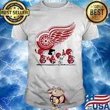 The peanuts detroit red wings hockey logo shirt