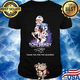 Tom brady 200 2020 new england patriots football thank you for the memories signatures shirt