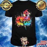 Tupac shakur rapper art color water shirt