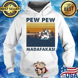 Unicorn pew pew madafakes vintage retro s Hoodie