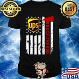 Ups back the red american flag independence day shirt