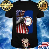 Virginia american flag cross happy independence day shirt