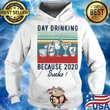 Whiskeys day drinking because 2020 sucks vintage retro s Hoodie