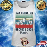 Whiskeys day drinking because 2020 sucks vintage retro s Tank top