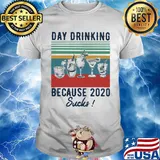 Whiskeys day drinking because 2020 sucks vintage retro shirt