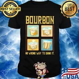 Wine bourbon no wrong way to drink it shirt