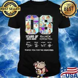 06 years of 2014 2020 bojack horseman thank you for the memories signatures shirt