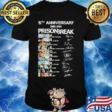 15th anniversary 2005 2020 prison break signatures shirt