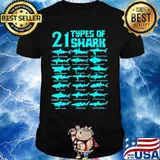 21 types of shark Marine Biology shirt