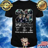 23 years of 1997 2020 harry potter thank you for the memories signatures shirt