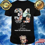 34 years of 1986 2020 top gun tom cruise thank you for the memories signature shirt