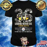 36 legends never die jerome bettis pittsburgh steelers thank you for the memories signatures shirt