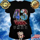 43 years of star wars 1977 2020 signatures s Ladies tee
