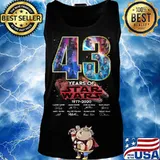 43 years of star wars 1977 2020 signatures s Tank top