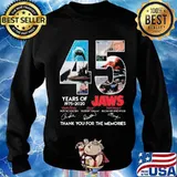 45 years of 1975 2020 jaws thank you for the memories signatures s Sweater