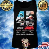 45 years of 1975 2020 jaws thank you for the memories signatures s Tank top