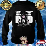 A son's first hero a daughter's first love dad silvertails happy father's day s Sweater