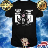 A son's first hero a daughter's first love dad silvertails happy father's day shirt