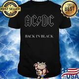 Acdc band back in black shirt