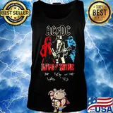 Acdc band live wire lightning signatures s Tank top