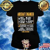 Aircraft engineer multi tasking likes beer problem solving requires coffee warning sarcasm inside for adult language 100% organic s Ladies tee