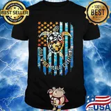 American Flag Turtle Salt water heals everything shirt