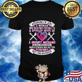 Assuming i'm just a woman was your first mistake i'm a spoiled wife of a grumpy mechanic he has anger issues hearts shirt