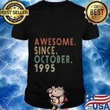 Awesome Since October 1995 Funny 25th Birthday Gift T-Shirt