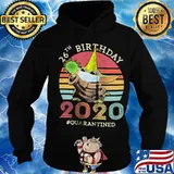 Baby yoda 26th birthday 2020 quarantined vintage retro s Hoodie