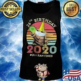 Baby yoda 26th birthday 2020 quarantined vintage retro s Tank top