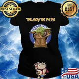 Baby yoda baltimore ravens football s Ladies tee