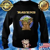 Baby yoda baltimore ravens football s Sweater