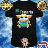 Baby Yoda face mask hug tenaris shirt