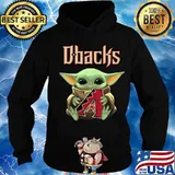 Baby yoda hug arizona diamondbacks logo s Hoodie