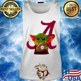Baby yoda hug atlanta braves football s Tank top