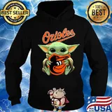 Baby yoda hug baltimore orioles logo s Hoodie