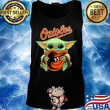 Baby yoda hug baltimore orioles logo s Tank top