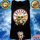 Baby yoda hug boston red sox baseball s Tank top