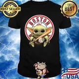 Baby yoda hug boston red sox baseball shirt