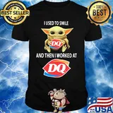 Baby yoda hug dairy queen and i used to smile and then i worked at dairy queen shirt