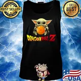 Baby yoda hug dragon ball 7 s Tank top