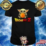 Baby yoda hug dragon ball 7 shirt