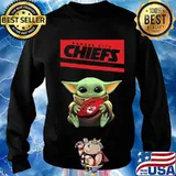 Baby yoda hug kansas city chiefs football logo s Sweater