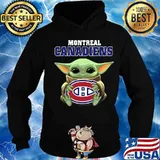 Baby yoda hug montreal canadiens logo s Hoodie