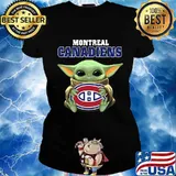 Baby yoda hug montreal canadiens logo s Ladies tee