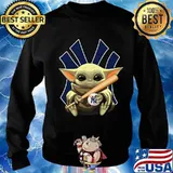 Baby yoda hug new york yankees baseball s Sweater