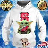 Baby yoda hug north carolina state football s Hoodie