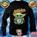 Baby yoda hug oakland athletics baseball s Sweater