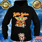 Baby Yoda hug Willie Nelson signature s Hoodie